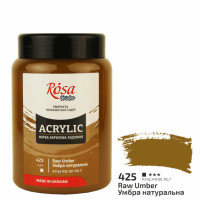 Фарба акрилова, Умбра натуральна, 400 мл, ROSA Studio (322419425)