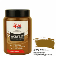 Фарба акрилова, Умбра натуральна, 400 мл, ROSA Studio (322419425)