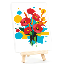 Набор картина по номерам Колосья и маки, 15x20 см, с мольбертом ROSA START