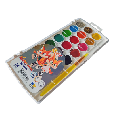 Набор акварельных красок с кистью 24 шт, Rudix Набор акварельных красок с кистью 24 шт, Rudix