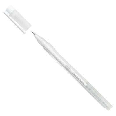 Ручка для бумаги Белая гелевая Extra Fine 0,7мм 550G Marvy