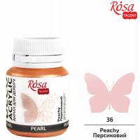 Акрил для декора 76 Персиковый, перламутр, 20 мл, ROSA TALENT (22036)