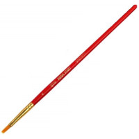 Пензель Синтетика плоска, № 4, коротка ручка ROSA START