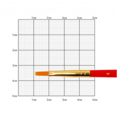 Пензель Синтетика плоска, № 4, коротка ручка ROSA START