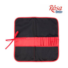 Пенал для пензлів, тканина (37х37см), чорний+червоний, ROSA Studio