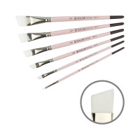 Пензель Синтетика кутова, Flamingo 1023A, № 1/2, коротка ручка KOLOS