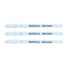Набор гелевых ручек BASIC 10 BOLD БЕЛАЯ 3 шт, Sakura
