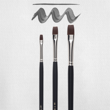 Набор кистей для масла, акрила REMBRANDT, синтетика плоские, Серия 290, (№4, 8, 12), длинная ручка, Royal Talens 3шт