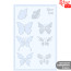Трафарет універсальний багаторазовий, №U10, серія „Метелики , 13х20, прозорий, 0,5 мм, ROSA TALENT (3621010)
