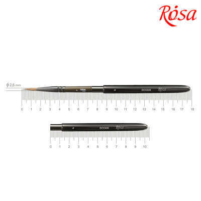 Кисть из соболя круглая TRAVEL BRUSH OCEAN серии 168 №4