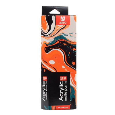 Набор акриловых красок Waves матовый 12x10мл Arteo Набор акриловых красок Waves матовый 12x10мл Arteo