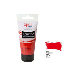 Фарба акрилова, Червона, 75 мл, ROSA Studio