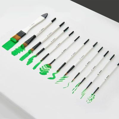 Набір пензлів синтетика 12 шт, MEEDEN