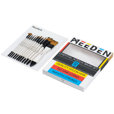 Набір пензлів синтетика 12 шт, MEEDEN