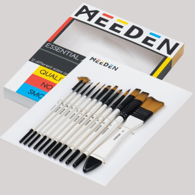 Набір пензлів синтетика 12 шт, MEEDEN