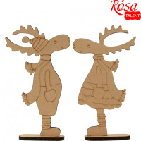 Набор заготовок на подставке Зимние олени, МДФ, 2шт, ROSA TALENT