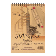 Альбом для маркеров на спирали STAR T А5, 75г/м2, 20л, SMILTAINIS (5MS-20TS)
