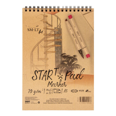 Альбом для маркерів на спіралі STAR T А5, 75г/м2, 20л, SMILTAINIS (5MS-20TS)