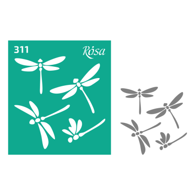 Трафарет многоразовый самоклеющийся №311 9x10см серия Насекомые ROSA TALENT