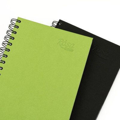 Блокнот на спіралі A5 (14,8х21см), 100г/м2, 80л, фісташковий, ROSA Studio