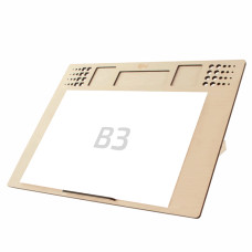 Мольберт-планшет настольный В3, 63х6х48 см, с отверстиями, фанера, В УПАКОВКЕ, ROSA Studio 500141311