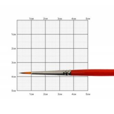Кисть Синтетика круглая, Carrot 1097R, № 00, короткая ручка  KOLOS