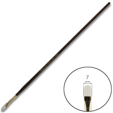 Пензель Синтетика овальна, Snow 1098FR, № 4, довга ручка KOLOS