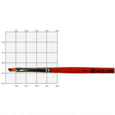 Кисть Синтетика углова, Carrot 1097А, № 1, короткая ручка KOLOS