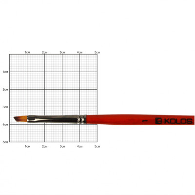 Пензель Синтетика кутова, Carrot 1097А, № 1, коротка ручка KOLOS
