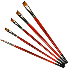 Пензель Синтетика кутова, Carrot 1097А, № 1, коротка ручка KOLOS