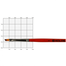 Кисть Синтетика углова, Carrot 1097А, № 1, короткая ручка KOLOS