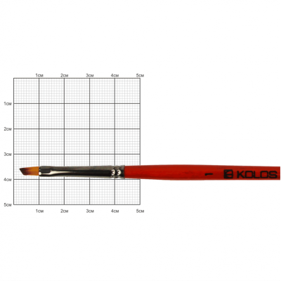 Пензель Синтетика кутова, Carrot 1097А, № 1, коротка ручка KOLOS