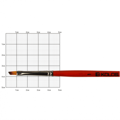Пензель Синтетика кутова, Carrot 1097А, № 1, коротка ручка KOLOS
