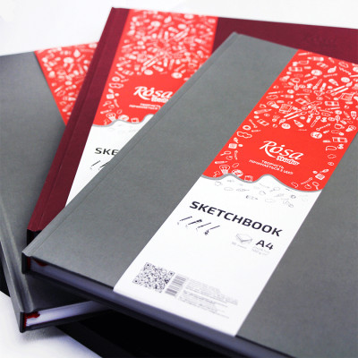 Блокнот A4 (21х29,7см), 100г/м, 96л., сірий, ROSA Studio