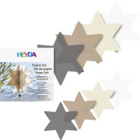 Набор бумаги для декораций Звезда прозрачная, 6,5см (20 шт), 10см (20 шт), 120г/м2, Heyda