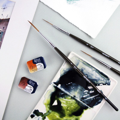 Пензель із соболя круглий лайнер INFINITY серії 128 №0