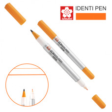 Перманентный маркер IDENTI PEN, двусторонний, 0,4 / 1 мм, Оранжевый, Sakura
