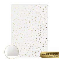 Калька с тиснением полупрозрачная „Gold Drops“, 21х29,7см, 100 г/м2, ROSA TALENT (5320001)