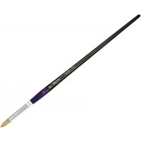 Пензлик Щетина кругла, 411, №8, довга ручка ROSA Studio