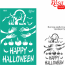 Трафарет многоразовый самоклеящийся №601 Элементы и надписи 13х20см Halloween ROSA TALENT