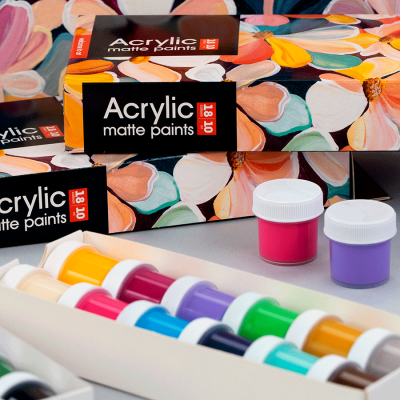 Набір акрилових фарб Nature матові 18x10 мл Arteo Набір акрилових фарб Nature матові 18x10 мл Arteo