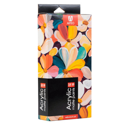 Набір акрилових фарб Nature матові 18x10 мл Arteo Набір акрилових фарб Nature матові 18x10 мл Arteo