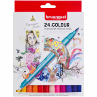 Набір лайнерів-кистей BRUSHPEN, двосторонні, 24кол Bruynzeel