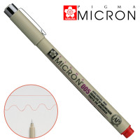 Линер PIGMA Micron (0,05), 0,2 мм, Красный, Sakura