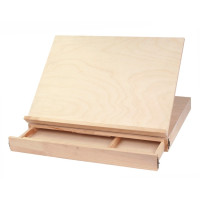 Мольберт-планшет настольный А3+, 50х8,5х38 см, с ящиком, фанера, В УПАКОВКЕ, ROSA Studio 500141310