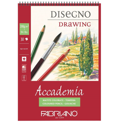 Альбом на спирали Accademia А3 (29,7x42см) 200г/м2 30л. Fabriano