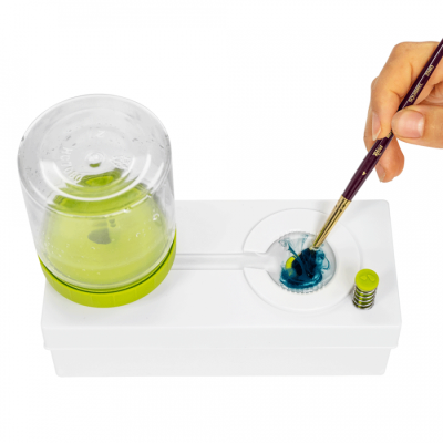 Кисть пластиковая с системой слива (50722), зеленая, DKArt & Craft