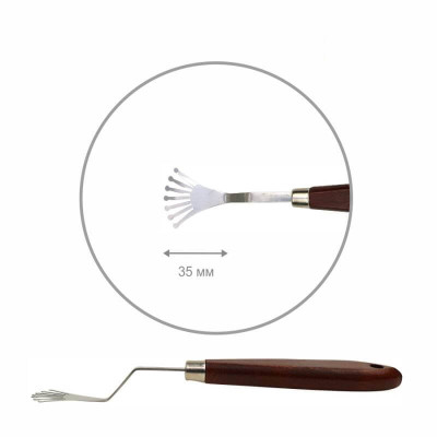 Мастихін ROSA Studio ArtWork №3 віяловий, довжина 3,5 см