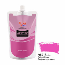 Акрилова фарба №459 Яскраво-рожева ROSA Studio, 200 мл