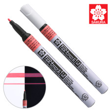 Маркер Pen-Touch Красный, флуоресцентный, тонкий (FINE) 1 мм, Sakura (XPMKA319)